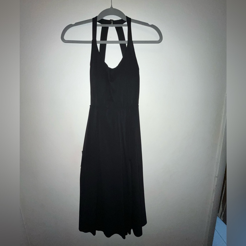 Open back halara black dress